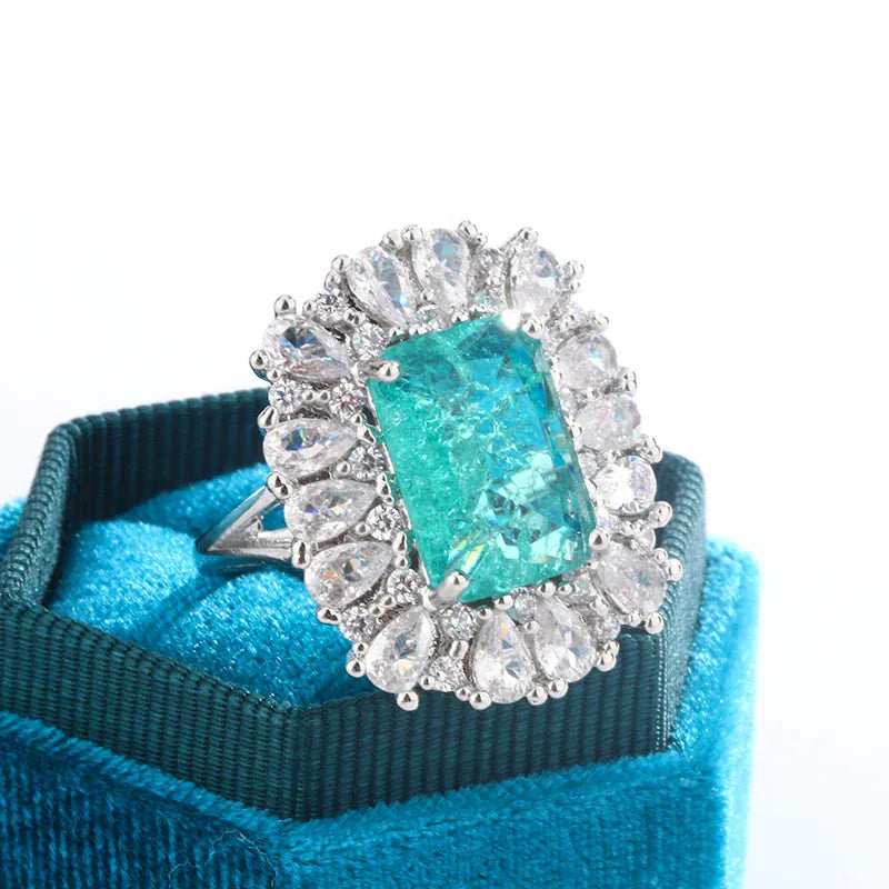KissICON KissIcon Fashion Luxury Blue Zirconia Ring - Bridal Gift