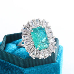 KissICON KissIcon Fashion Luxury Blue Zirconia Ring - Bridal Gift