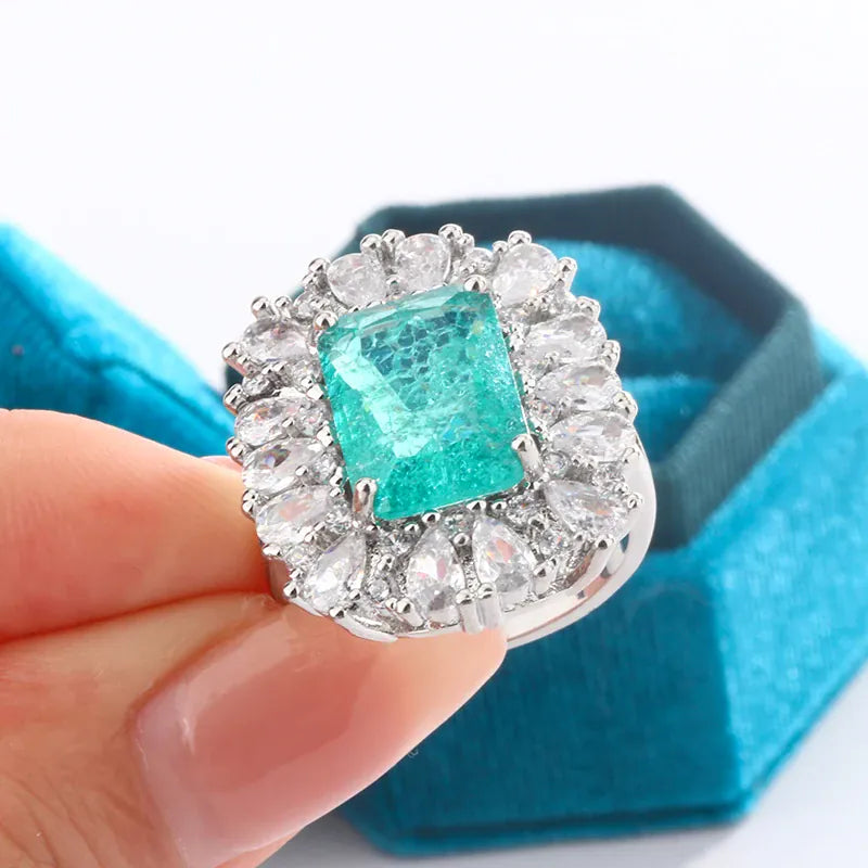 KissICON KissIcon Fashion Luxury Blue Zirconia Ring - Bridal Gift
