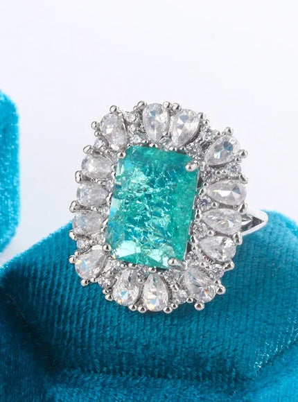 KissICON KissIcon Fashion Luxury Blue Zirconia Ring - Bridal Gift