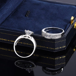 KissICON KissIcon Fashion Womens Two Piece Ring Zircon - Lightweight