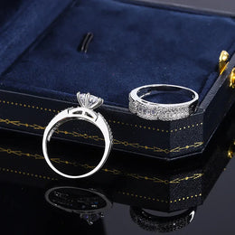 KissICON KissIcon Fashion Womens Two Piece Ring Zircon - Lightweight