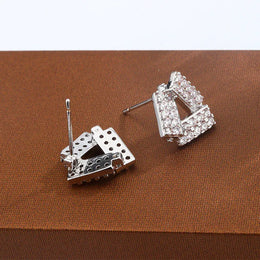 KissICON KissIcon Flash Diamond Triangle Earrings - Geometric Shine