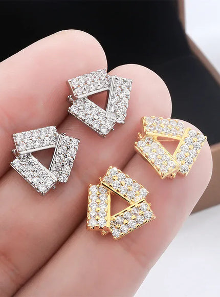KissICON KissIcon Flash Diamond Triangle Earrings - Geometric Shine