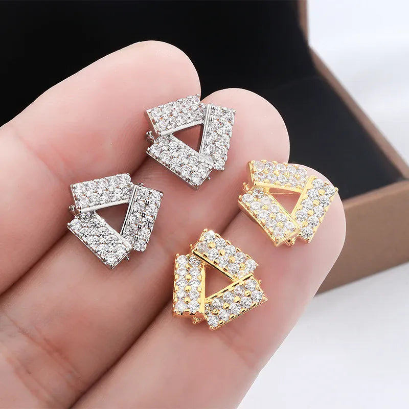 KissICON KissIcon Flash Diamond Triangle Earrings - Geometric Shine