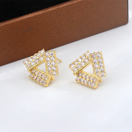 KissICON KissIcon Flash Diamond Triangle Earrings - Geometric Shine