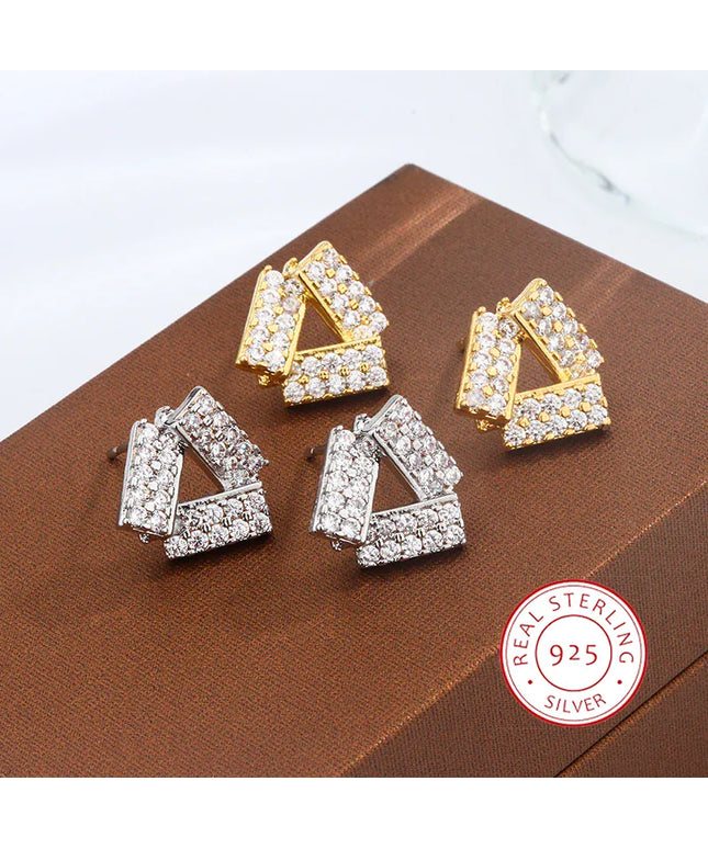 KissICON KissIcon Flash Diamond Triangle Earrings - Geometric Shine