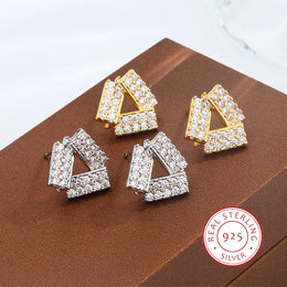 KissICON KissIcon Flash Diamond Triangle Earrings - Geometric Shine