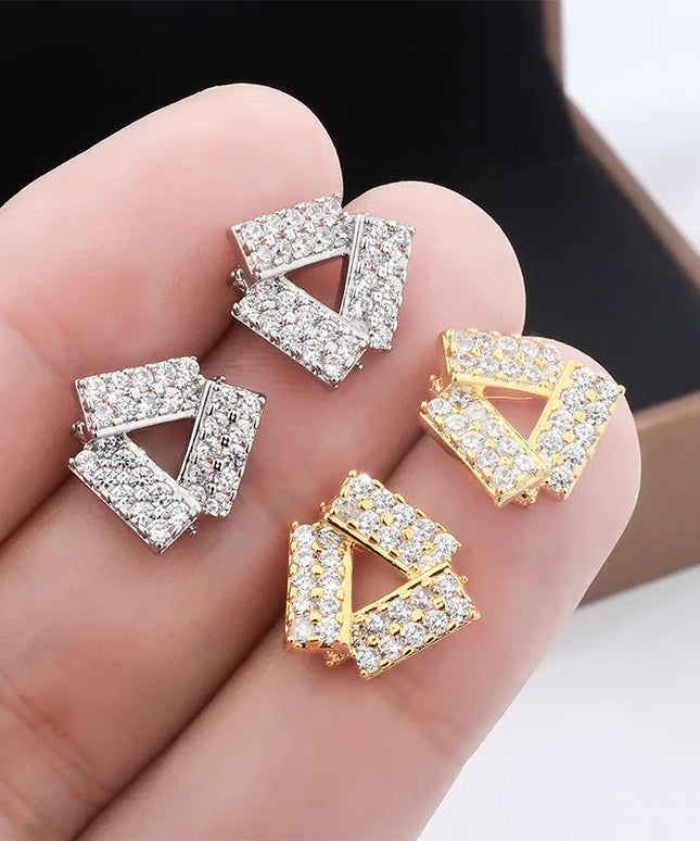KissICON KissIcon Flash Diamond Triangle Earrings - Geometric Shine