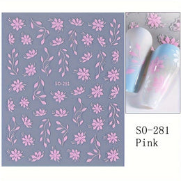 KissICON KissIcon Floral Nail Stickers - Self Adhesive Flowers