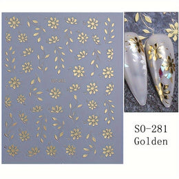 KissICON KissIcon Floral Nail Stickers - Self Adhesive Flowers