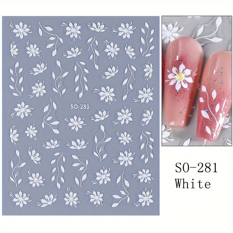 KissICON KissIcon Floral Nail Stickers - Self Adhesive Flowers