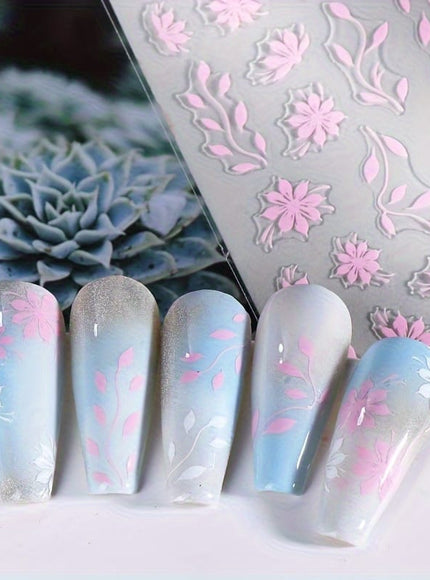 KissICON KissIcon Floral Nail Stickers - Self Adhesive Flowers