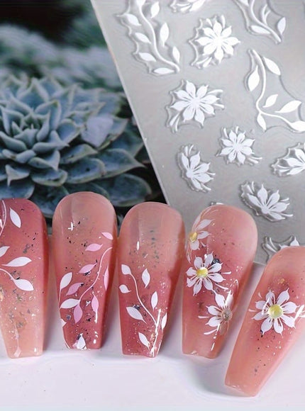 KissICON KissIcon Floral Nail Stickers - Self Adhesive Flowers