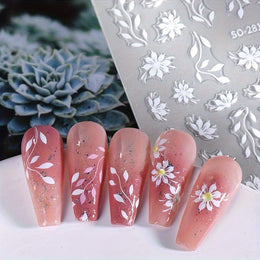 KissICON KissIcon Floral Nail Stickers - Self Adhesive Flowers