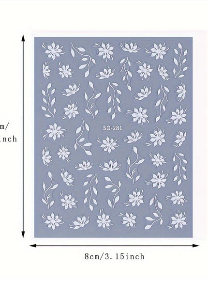 KissICON KissIcon Floral Nail Stickers - Self Adhesive Flowers