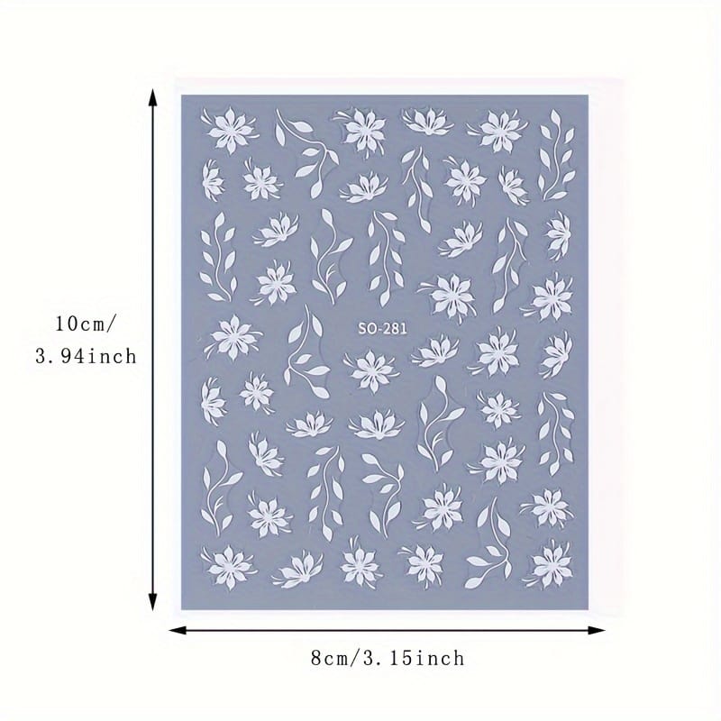 KissICON KissIcon Floral Nail Stickers - Self Adhesive Flowers