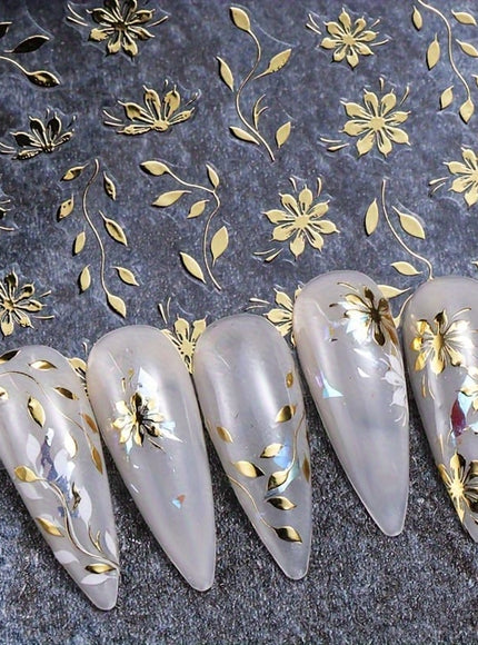 KissICON KissIcon Floral Nail Stickers - Self Adhesive Flowers