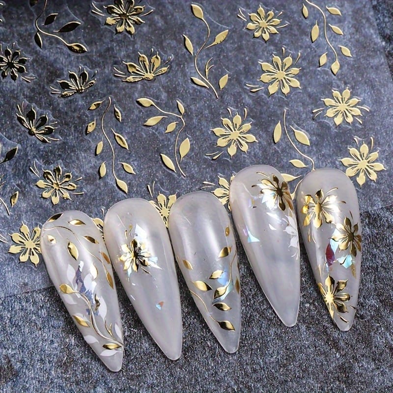 KissICON KissIcon Floral Nail Stickers - Self Adhesive Flowers