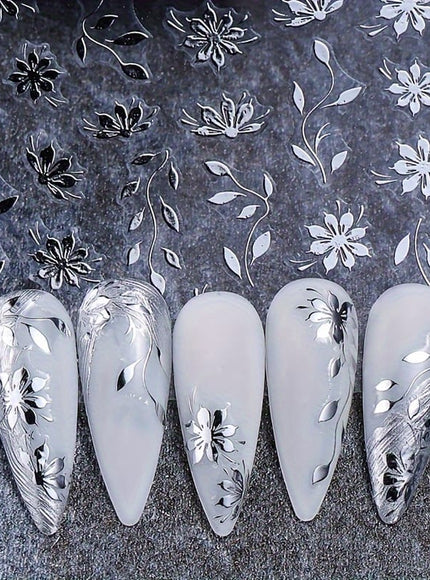 KissICON KissIcon Floral Nail Stickers - Self Adhesive Flowers
