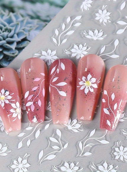 KissICON KissIcon Floral Nail Stickers - Self Adhesive Flowers