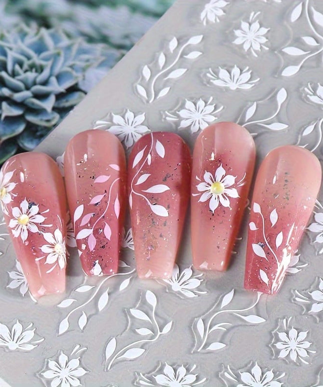 KissICON KissIcon Floral Nail Stickers - Self Adhesive Flowers