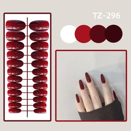 KissICON KissIcon Flower Almond False Nails Blue White -