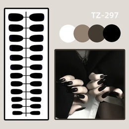 KissICON KissIcon Flower Almond False Nails Blue White -