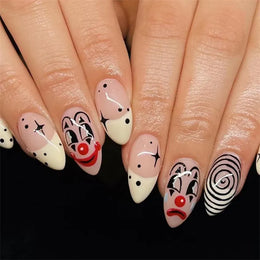 KissICON KissIcon Flower Almond False Nails Blue White -
