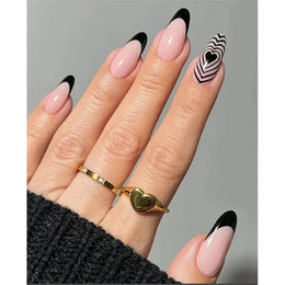 KissICON KissIcon Flower Almond False Nails Blue White -