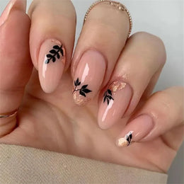 KissICON KissIcon Flower Almond False Nails Blue White -