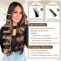 KissICON KissIcon Flying Tape In Hair Extensions - Real