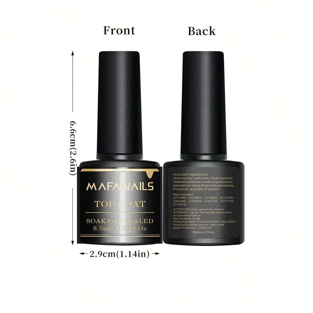 KissICON KissIcon Gel Base Top Coat Set 8.5ml -