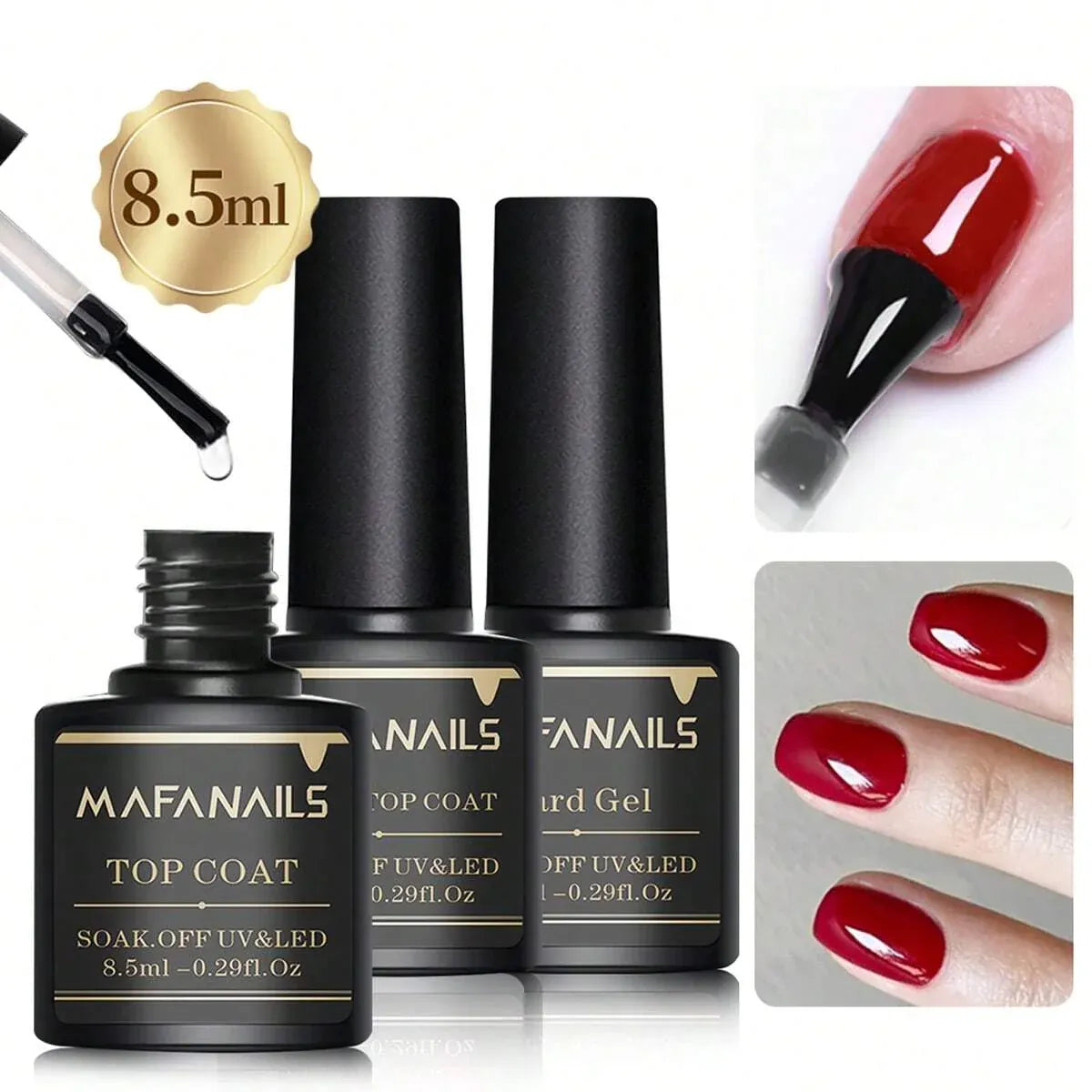KissICON KissIcon Gel Base Top Coat Set 8.5ml -