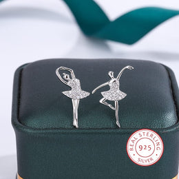 KissICON KissIcon Glitter Ballerina Earrings - Zircon Sparkle