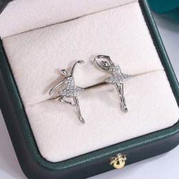 KissICON KissIcon Glitter Ballerina Earrings - Zircon Sparkle