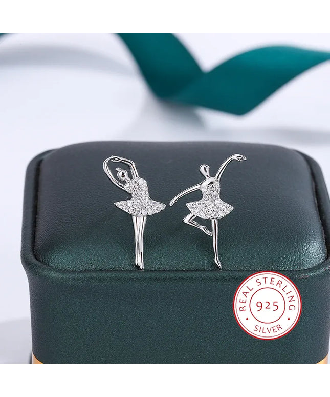 KissICON KissIcon Glitter Ballerina Earrings - Zircon Sparkle