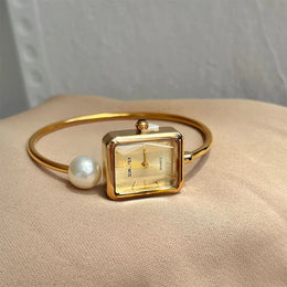 KissICON KissIcon Gold Square Pearl Watch - Light Luxury