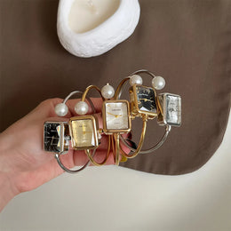 KissICON KissIcon Gold Square Pearl Watch - Light Luxury