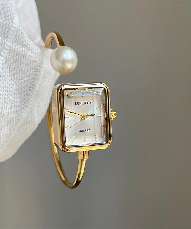 KissICON KissIcon Gold Square Pearl Watch - Light Luxury