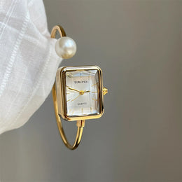 KissICON KissIcon Gold Square Pearl Watch - Light Luxury