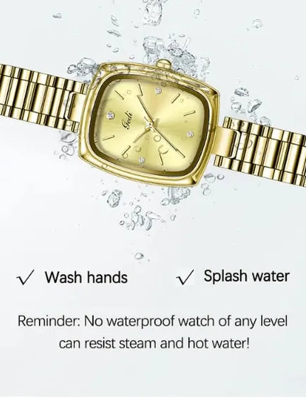 KissICON KissIcon Gold Womens Watch Waterproof Quartz - Durable