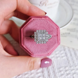 KissICON Kissicon Gorgeous Square Shape Ring – Iced Zircon