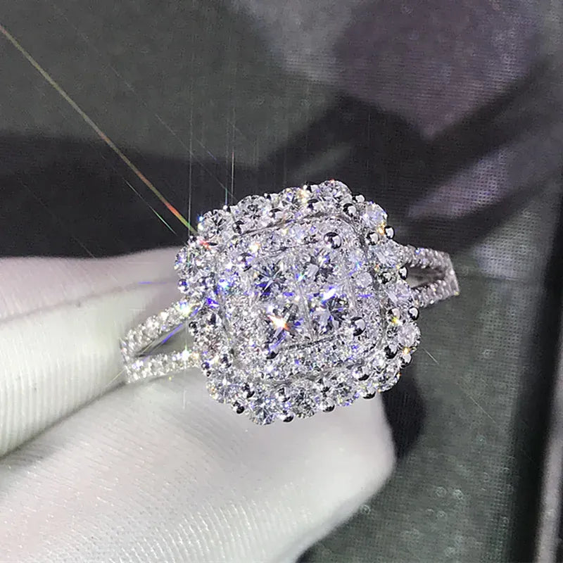 KissICON Kissicon Gorgeous Square Shape Ring – Iced Zircon
