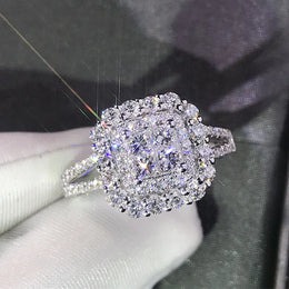 KissICON Kissicon Gorgeous Square Shape Ring – Iced Zircon