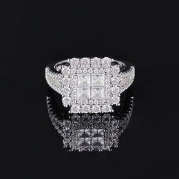KissICON Kissicon Gorgeous Square Shape Ring – Iced Zircon