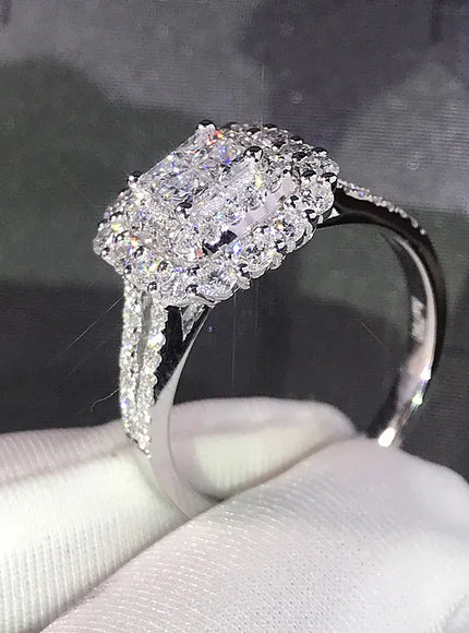 KissICON Kissicon Gorgeous Square Shape Ring – Iced Zircon