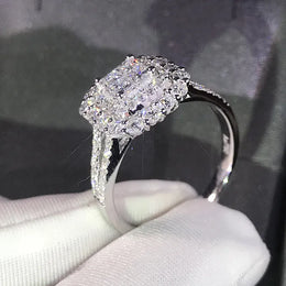 KissICON Kissicon Gorgeous Square Shape Ring – Iced Zircon