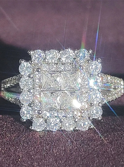 KissICON Kissicon Gorgeous Square Shape Ring – Iced Zircon