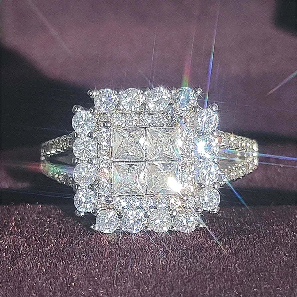 KissICON Kissicon Gorgeous Square Shape Ring – Iced Zircon